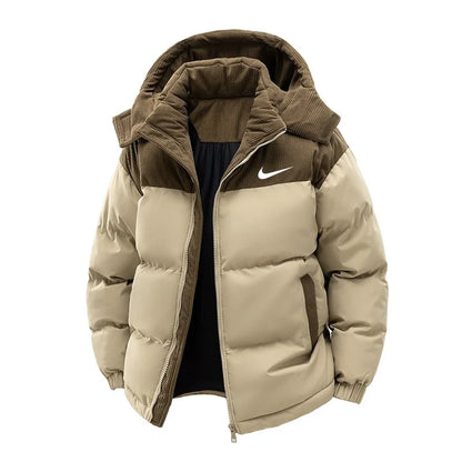 Men’s Winter Warm Jacket with Removable Hood
