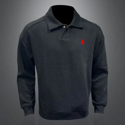 Heritage Knit Polo Sweatshirt