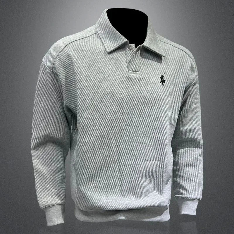 Heritage Knit Polo Sweatshirt