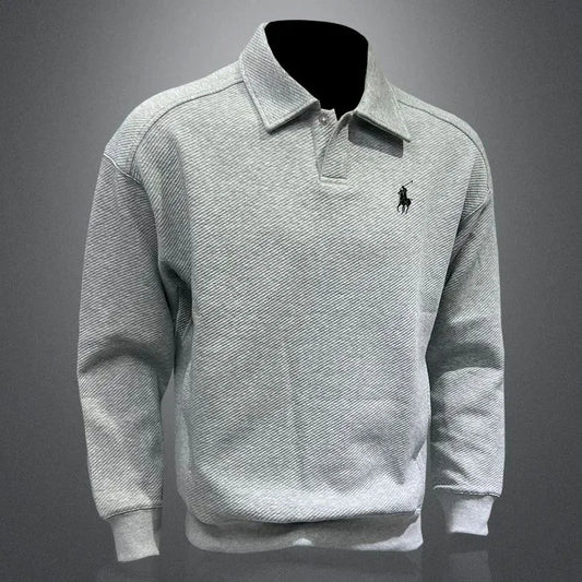 Heritage Knit Polo Sweatshirt